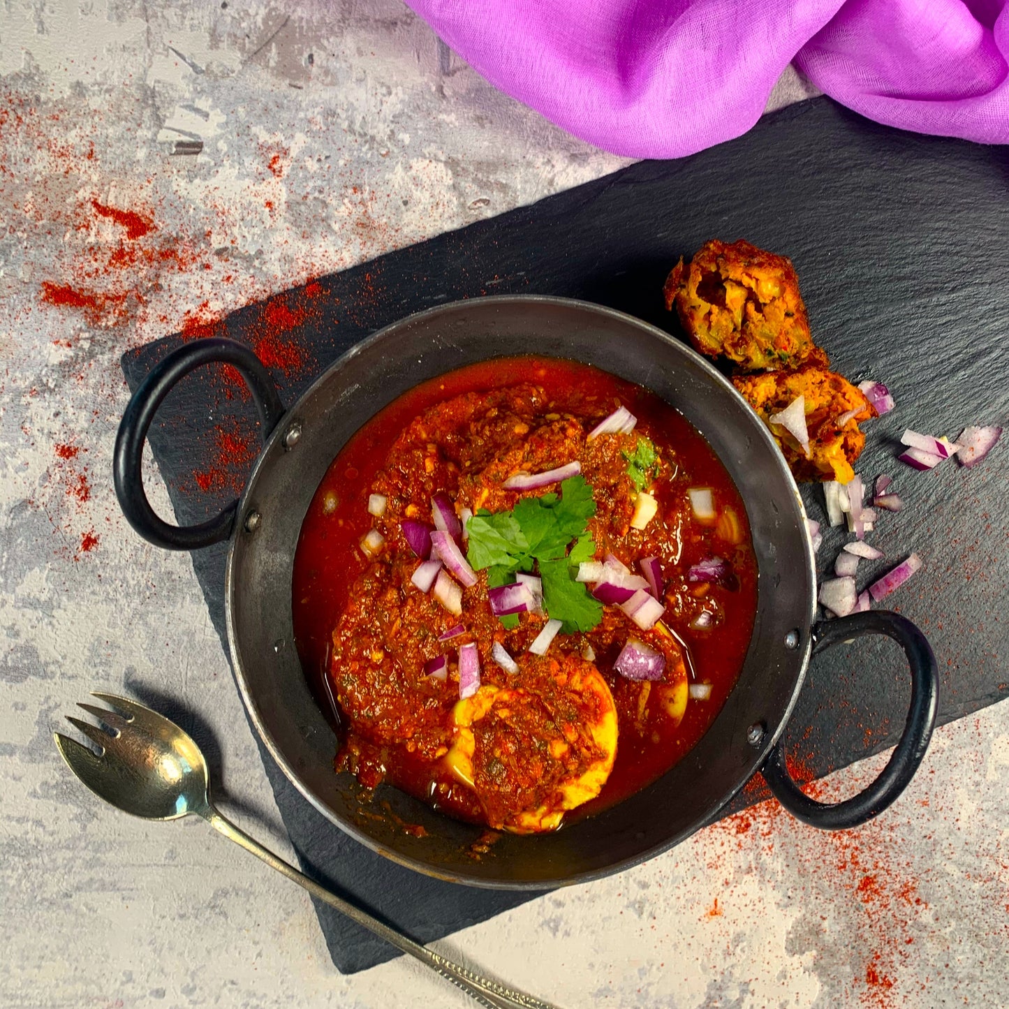 Boiled curry made using the Punjabi Sabzi Spice Kit. A North Indian traditional dish with medium heat.